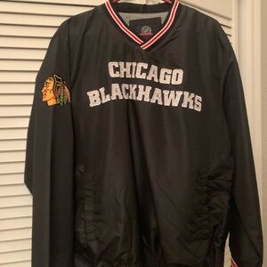 Vintage NHL Chicago Blackhawks Pullover Windbreaker Jacket - Black